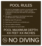 State Pool Sign - Pool Rules - Florida Compliant