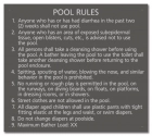 State Pool Sign - Pool Rules - Indiana Compliant