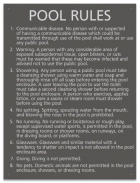 State Pool Sign - Pool Rules - Minnesota Compliant