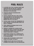 State Pool Sign - Pool Rules - Nevada Compliant
