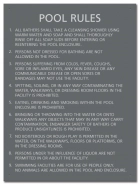 State Pool Sign - Pool Rules - Nevada Compliant
