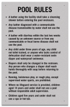 State Pool Sign - Pool Rules - Utah Compliant