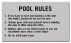 State Pool Sign - Pool Rules - Virginia Compliant