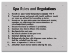 State Pool Sign - Spa Rules - Alabama Compliant