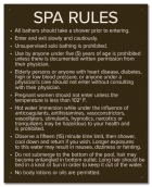 State Pool Sign - Spa Rules - Delaware Compliant