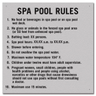 State Pool Sign - Spa Rules - Florida Compliant