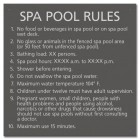 State Pool Sign - Spa Rules - Florida Compliant