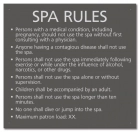 State Pool Sign - Spa Rules - Iowa Compliant