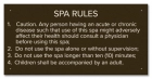 State Pool Sign - Spa Rules - Missouri Compliant