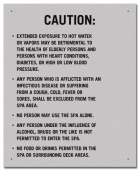 State Pool Sign - Spa Rules - Nevada Compliant