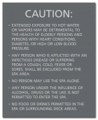 State Pool Sign - Spa Rules - Nevada Compliant