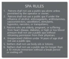 State Pool Sign - Spa Rules - New Hampshire