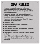 State Pool Sign - Spa Rules - Virginia Compliant