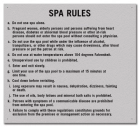 State Pool Sign - Spa Rules - Virginia Compliant