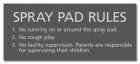 State Pool Sign - Spray Pad Rules - Iowa Compliant