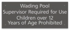 State Pool Sign - Wading Pool Rules - OK Compliant
