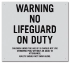 State Pool Sign - Warning No Lifeguard on Duty Sign - Maine Compliant