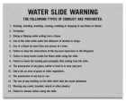 State Pool Sign - Water Slide Rules - Nevada Compliant