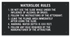 State Pool Sign - Waterslide Rules - Wisconsin Compliant