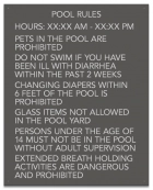 State Pool Signs - Pool Rules - Texas Compliant