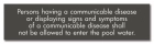 Tennessee Communicable Disease Pool Sign