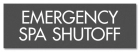 Texas Emergency Spa Shutoff Sign