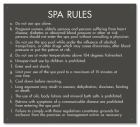 Virginia Spa Rules Sign