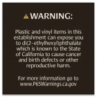 Warning Sign: Plastic and Vinyl