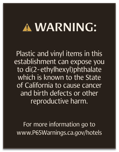 Warning Sign: Plastic and Vinyl
