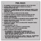 Washington Pool Rules Sign