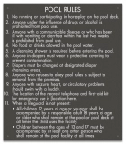Washington Pool Rules Sign