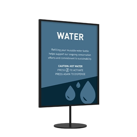 Water Bottle Refill Table Sign