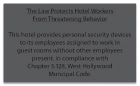 West Hollywood CA: Housekeeper Protection Notice - 4 Pack - Acrylic