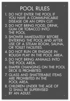 Wisconsin Pool Rules Sign