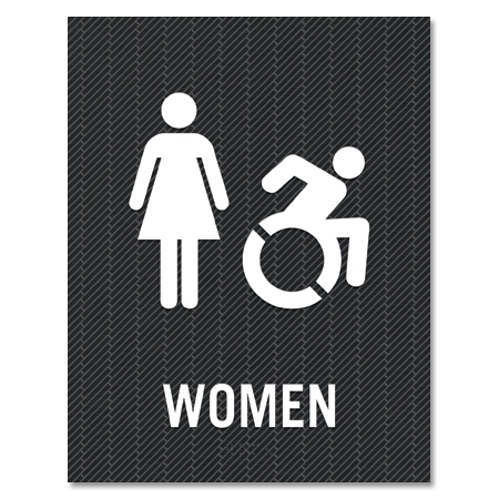 Women Sign w/Female & Dynamic ISA Symbols