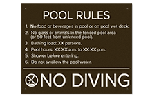 Pool/Spa Signs