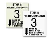 Stairway ID Signs