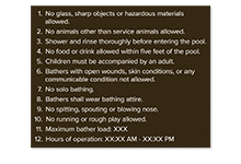 Pool Signs