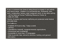 Human Trafficking Signs