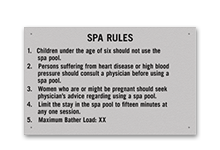 Pool/Spa Signs