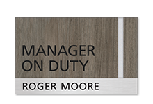 Manager on Duty Signs