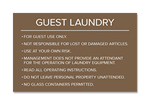 Fitness Center/Laundry Rules
