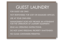 Fitness Center/Laundry Rules