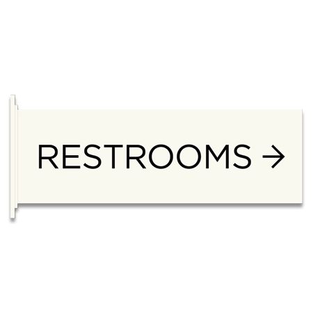 1-Line Flag Overhead Sign - Extended Width