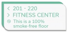 2-Line Directional Sign - 100% Smoke-Free Floor