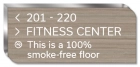 2-Line Directional Sign - 100% Smoke-Free Floor
