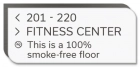 2-Line Directional Sign - 100% Smoke-Free Floor