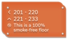 2-Line Directional Sign - 100% Smoke-Free Floor