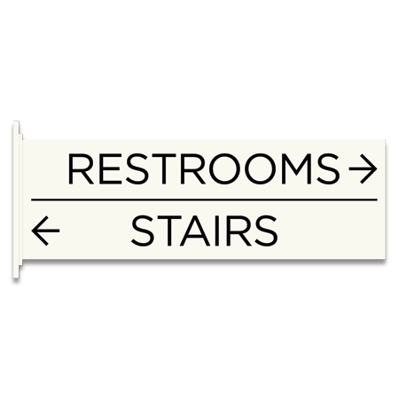 2-Line Flag Overhead Sign - Extended Width