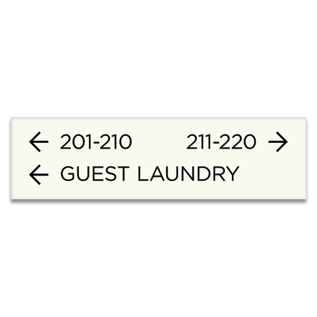 2-Line Guest Floor Directional Sign